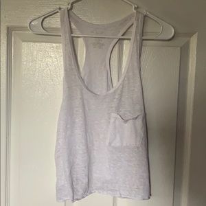 Sheer, white tank top